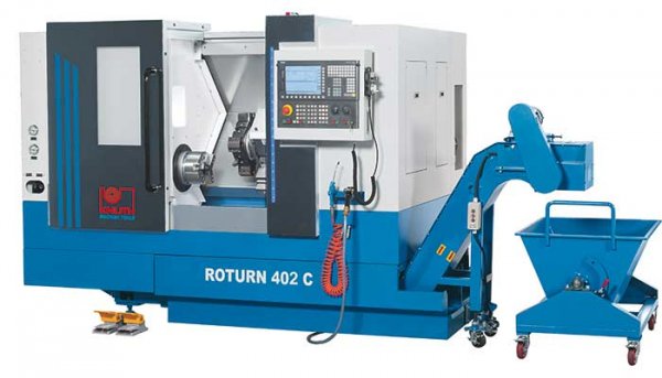 Roturn 402 C CNC - Series production lathe featuring extensive features and state of the art Siemens control