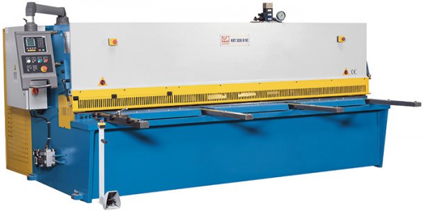 KHT 3008 M NC - Swing cut construction with Estun E21 NC control and pneumatic sheet support