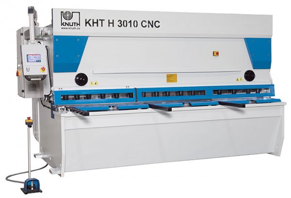 KHT H 3013 CNC - Controllo CNC Cybelec Touch con funzioni di programmazione di lunghezza ed angolo di taglio e del gioco tra i taglienti