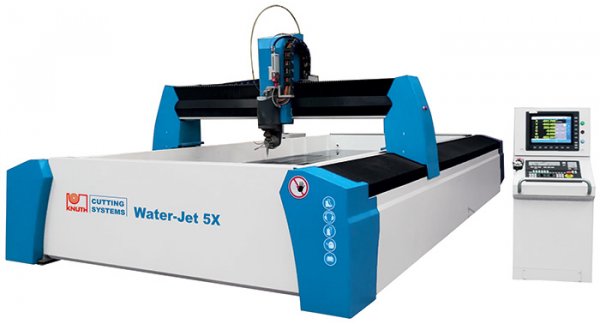 Water-Jet 5X 3015 - 5 axis bridge type design with Fagor CNC controller and IGEMS CAD-CAM software