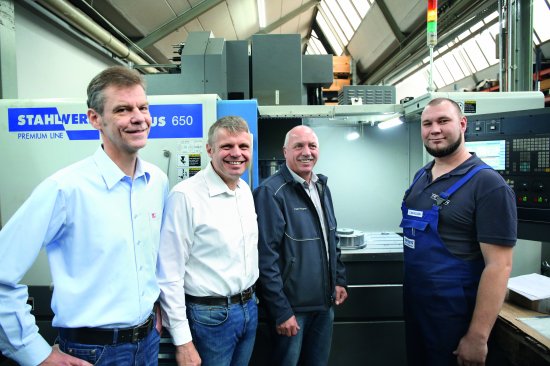 Von links nach rechts: Michael Schaaf (Knuth), Ingo Bartsch (Siemens), Peter Wagner (Tietjen) und Christian Nickelsen (Tietjen)